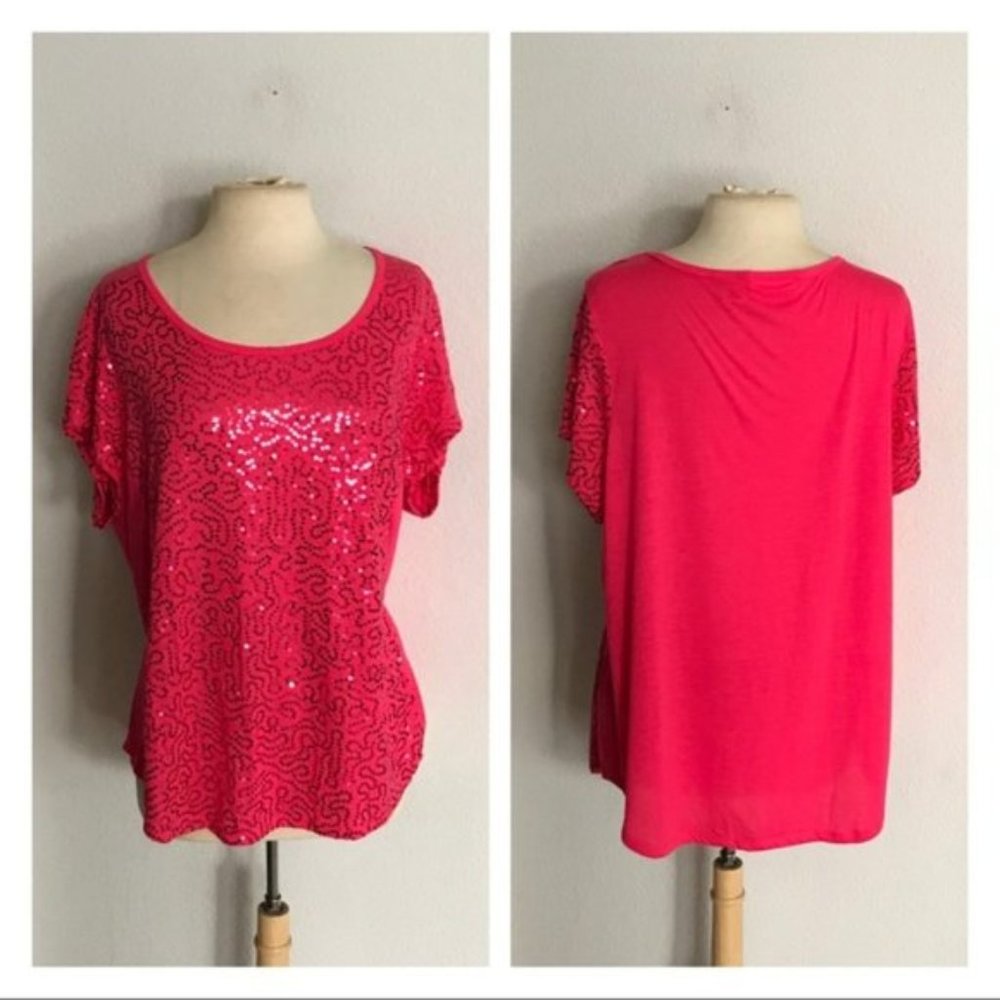 🆑CLOSET CLOSING Allison Brittney sequin tee - Picture 1 of 5